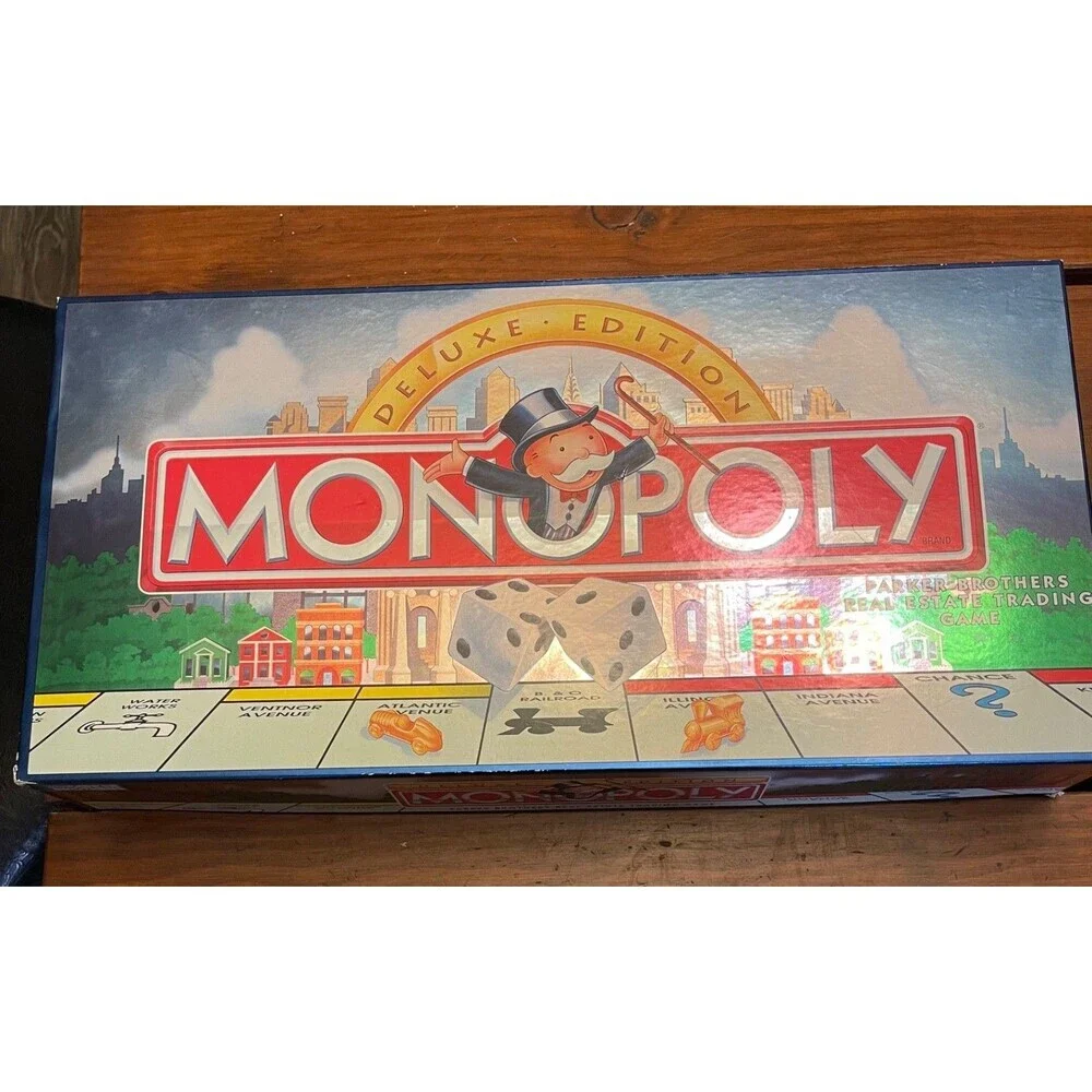 1998 Deluxe Edition Parker Brothers Monopoly Board Game ( Complete)